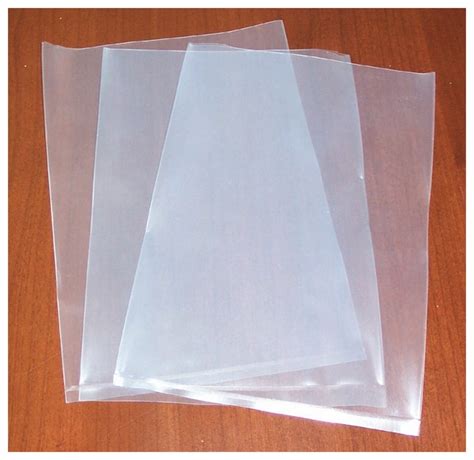 clear polyethylene cleanroom bags.